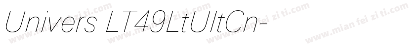 Univers LT49LtUltCn字体转换